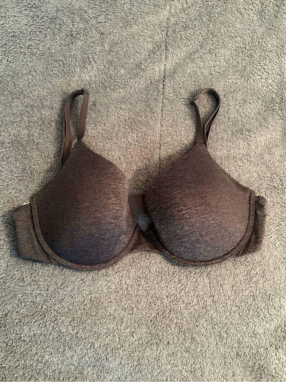 Victoria’s Secret Uplift Semi-Demi Bra 34C Charcoal Gray Everyday Bra Underwire